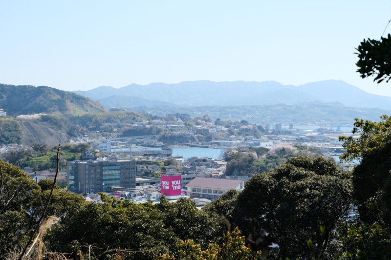 浜田城跡本丸から見る浜田市街