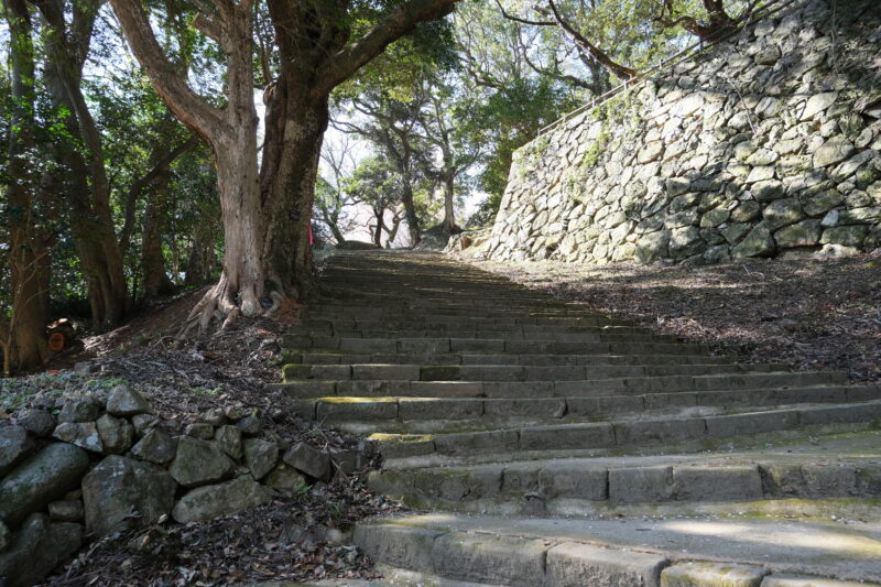 浜田城跡石畳の階段