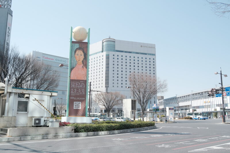 岡山駅前の様子