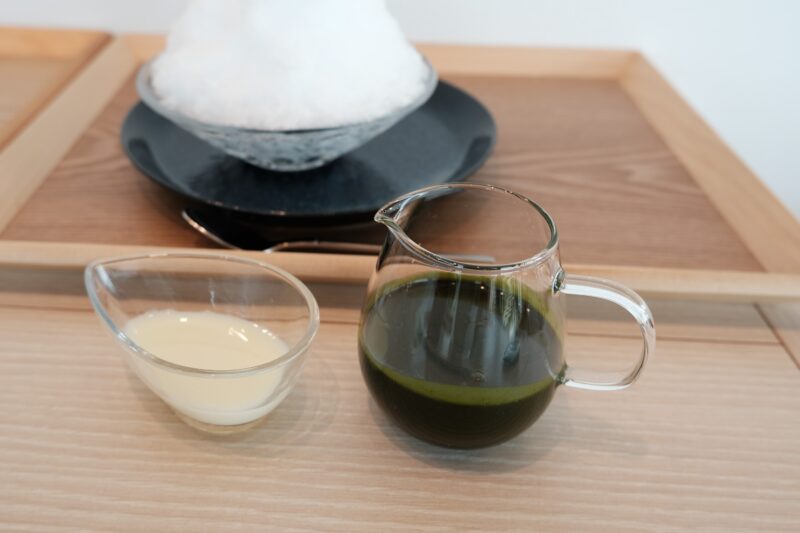 VIEW&CAFE Shinwaかき氷白銀濃厚抹茶シロップ