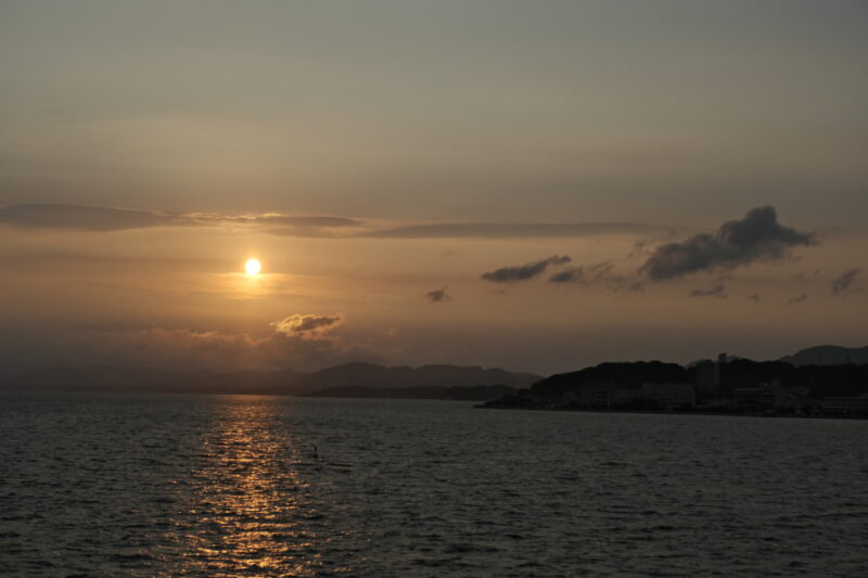 宍道湖からの夕日