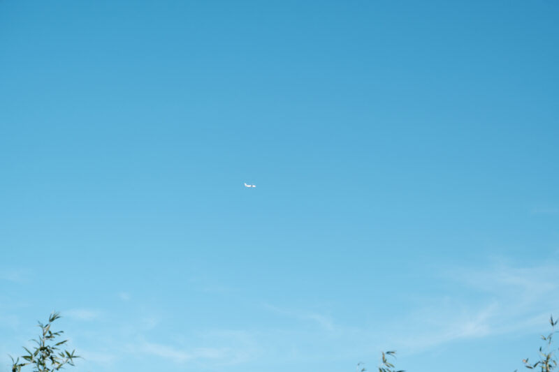 宍道湖ふれあいパーク（鳥ヶ崎）で見た飛行機