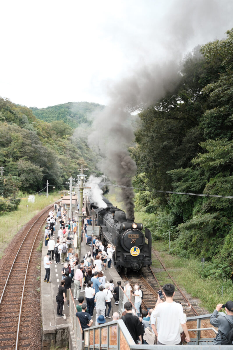 SLやまぐち号仁保駅にて