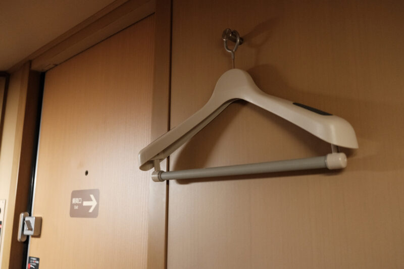 サンライズ出雲号B新台シングル部屋ハンガー
